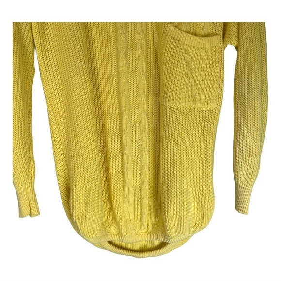 Vintage yellow lightweight tunic length sweater - Picture 3 of 6